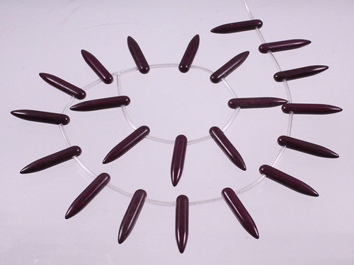 25x5mm Purple Magnesite Egyptian Stick Beads 14pcs per set [t430p]