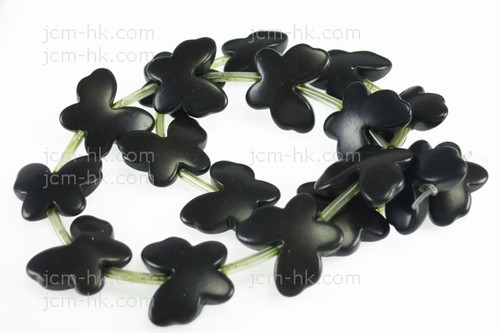 18x20mm Black Magnesite Butterfly Beads 15.5" [t452k]