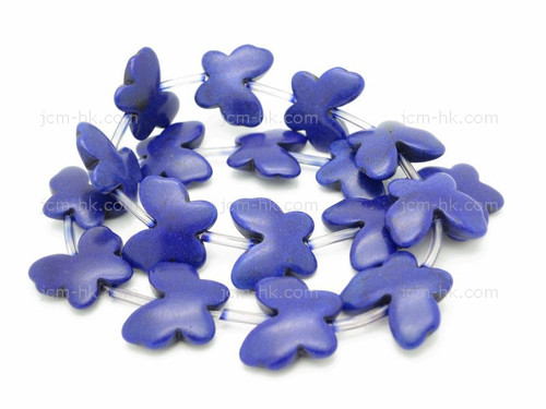 18x20mm Lapis Magnesite Butterfly Beads 15.5" [t452l]