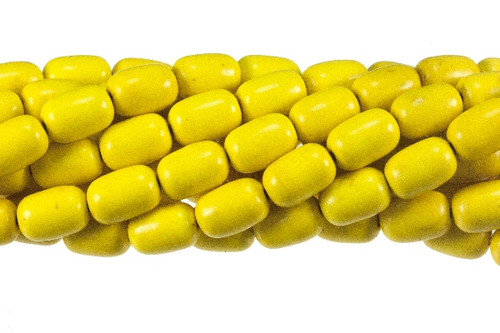 8x12mm Yellow Magnesite Drum Beads 15.5" [t454y]
