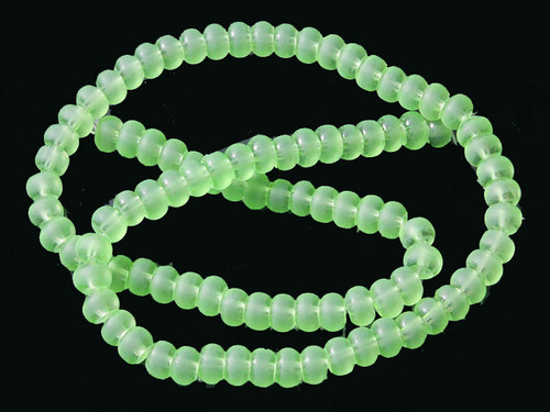 6mm Matte Green Quartz Abacus Beads 15.5" synthetic [u75a37m]