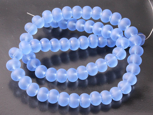 8mm Matte Blue Quartz Abacus Beads 15.5" synthetic [u76a36m]