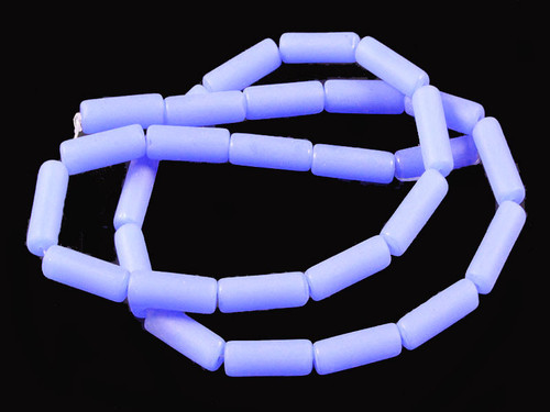 4x13mm Matte Chalcedony Tube Beads 15.5" synthetic [u78a65m]