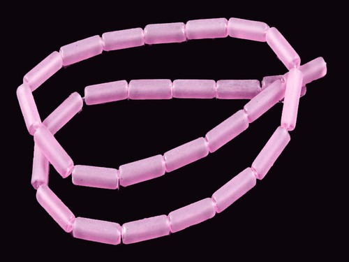 4x13mm Matte Amethyst Tube Beads 15.5" synthetic [u78a6m]