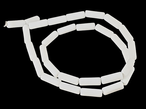 4x13mm Matte White Obsidian Tube Beads 15.5" [u78b98m]
