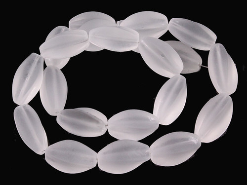 8x20mm Matte Crystal Wave Beads 15.5" synthetic [u86a5m]