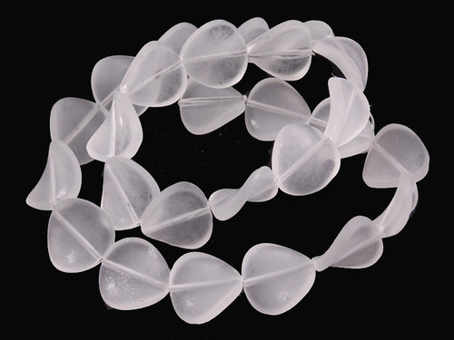 16mm Matte Crystal Twisted Beads 15.5" synthetic [u87a5m]