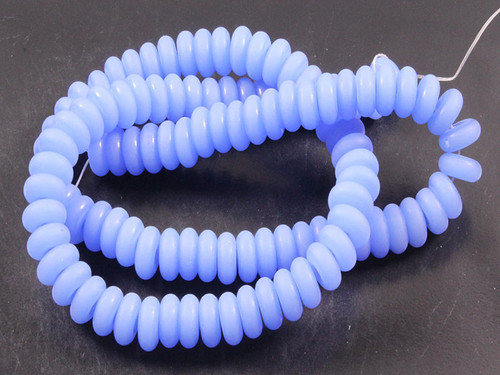 8mm Matte Chalcedony Rondelle Beads 15.5" synthetic [u90a65m]