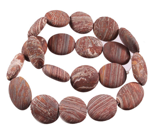 13x18mm Matte Brown Malachite Oval Beads 15.5" natural [w105m]