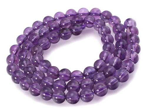 6mm Amethyst Round Beads 15.5" synthetic [6a6]