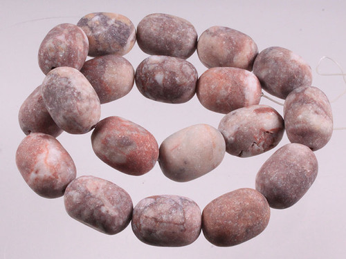14x20mm Matte Red Moss Agate Drum Beads 15.5" natural [wa119m]