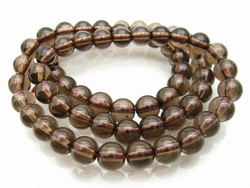 6mm Smoky Topaz Round Beads 15.5" synthetic [6a8]