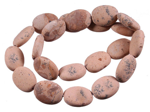 15x20mm Matte Sand Jasper Puff Oval Beads 15.5" natural [s7b19-15m]