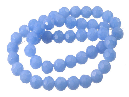 8mm Matte Chalcedony Faceted Round Beads 15.5" synthetic [c8a65m]
