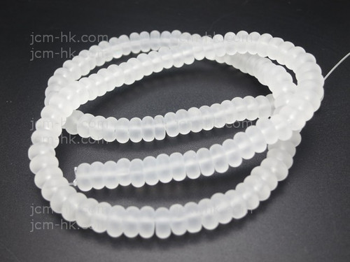 6mm Matte Crystal Rondelle Beads 15.5" synthetic [h3a5m-6]