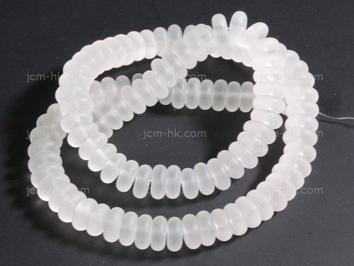 8mm Matte Crystal Rondelle Beads 15.5" synthetic [h3a5m-8]