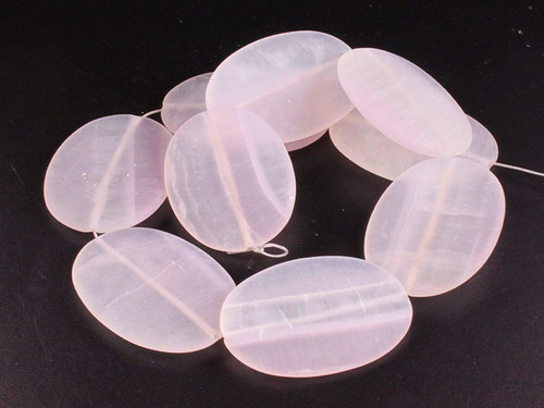 20x36mm Matte Purple Quartz Oval Beads 15.5" natural [w424m]