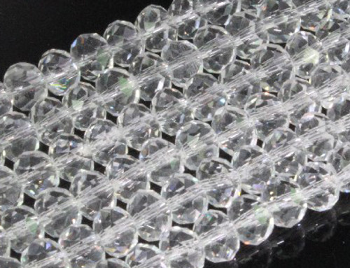 6x4mm Glass Faceted Rondelle Beads 15.5" [uc2a1]
