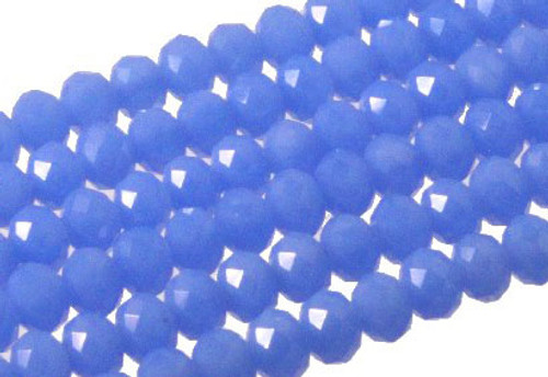 6x4mm Blue Opal Quartz Faceted Rondelle Beads 15.5" synthetic [uc2b4]