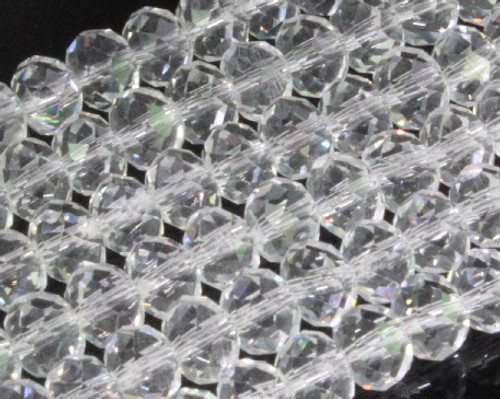 10x8mm Glass Faceted Rondelle Beads 15.5" [uc4a1]