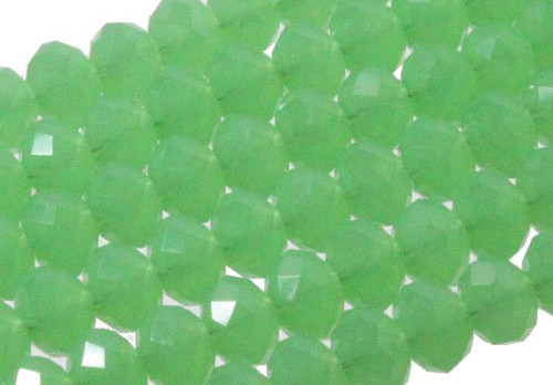 12x8mm Green Opal Quartz Faceted Rondelle Beads 15.5" synthetic [uc5b3]