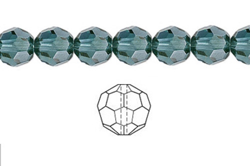 6mm Midnight Blue Glass Faceted Round About 100 Bead 22" [uc7a22]