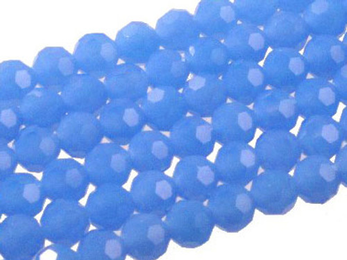 6mm Blue Opal Quartz Faceted Round Beads 15.5" synthetic [uc7b4]