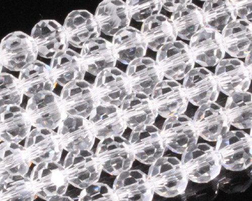 10mm Glass Faceted Round About 38 Bead 15.5" [uc9a1]