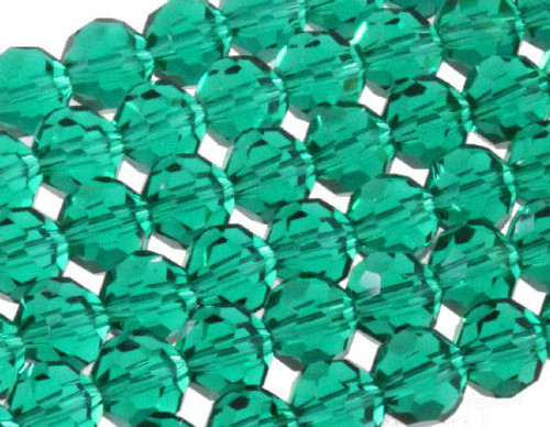 10mm Blue Zircon Glass Faceted Round About 36 Bead [uc9a27]