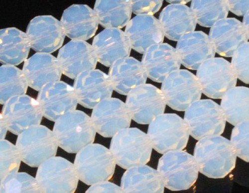 10mm Opalite Faceted Round Beads 15.5" synthetic [uc9a43]