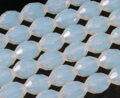 8x12mm Opalite Faceted Rice Beads 15.5" synthetic [uc13a43]