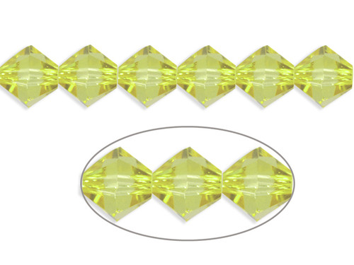 4mm Champagne Glass Faceted Bicone About 120 Bead 18" [uc21a9]