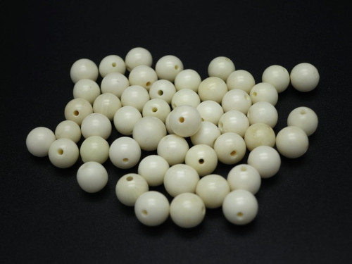 6mm Natural Buffalo Bone Beads 30pcs, A Grade [6z1i]