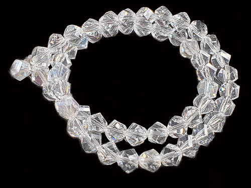 8mm Glass Faceted Helix Beads 15" [uc33a1]