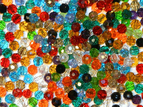 Mix & Match 4mm Crystal Faceted Round 100 Beads [xu6]