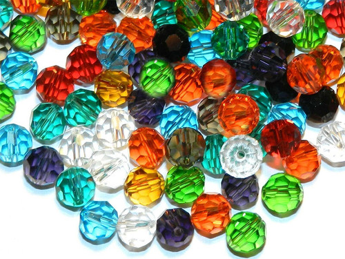 Mix & Match 12mm Crystal Faceted Round 50 Beads [xu10]