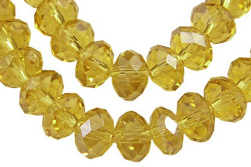 10x8mm Topaz Glass Faceted Rondelle About 36 Bead [uc4a11]