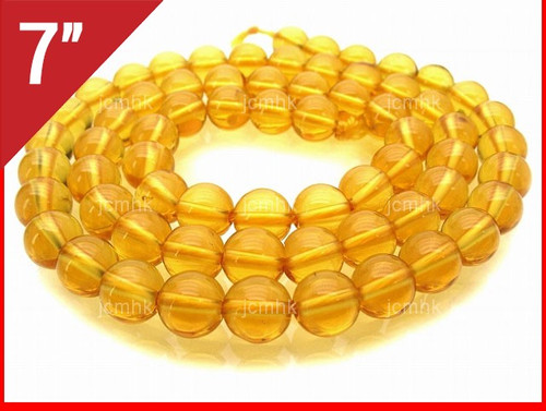6mm Citrine Crystal Round Beads 15.5" natural [6r7]