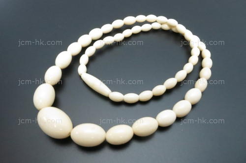 6X9mm-12X18mm buffalo Bone Oval Necklace 18" [z1855]