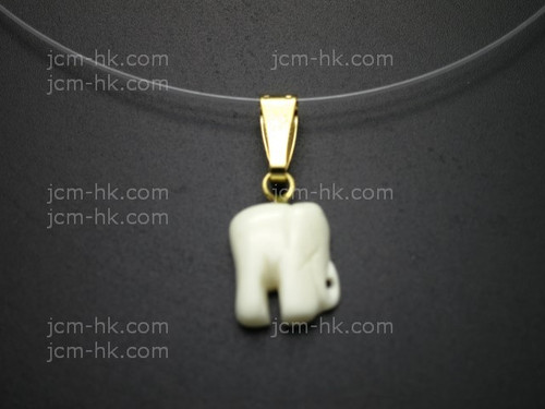 10X12mm Buffalo Bone Elephant Designer Bead Pendant [z1689]