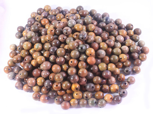 8mm Natural Buffalo Bone Beads 25pcs Antique color, A Grade [8z13i]