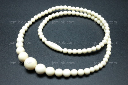 4-10mm Buffalo Bone Beads Necklace 17" [z1861]
