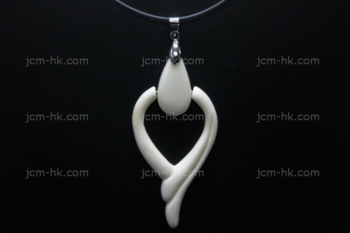 35X75mm Buffalo Bone Dangling Designer Bead Pendant [z1851]