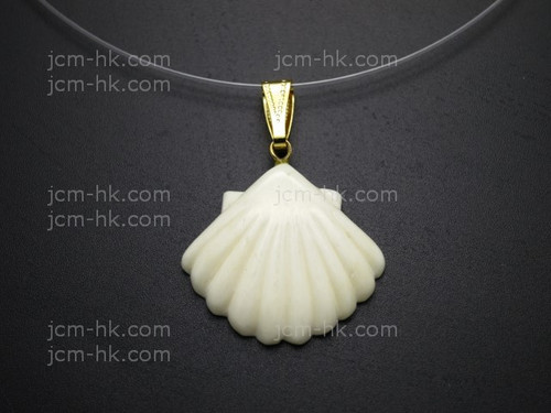 25X22mm Buffalo Bone Shell Designer Bead Pendant [z1697]