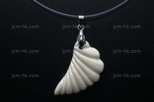 20X35mm Buffalo Bone Carved Designer Bead Pendant [z1285]