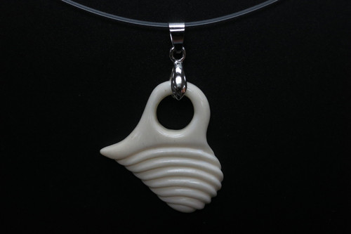 35X30mm Buffalo Bone Heart Designer Bead Pendant [z1467]