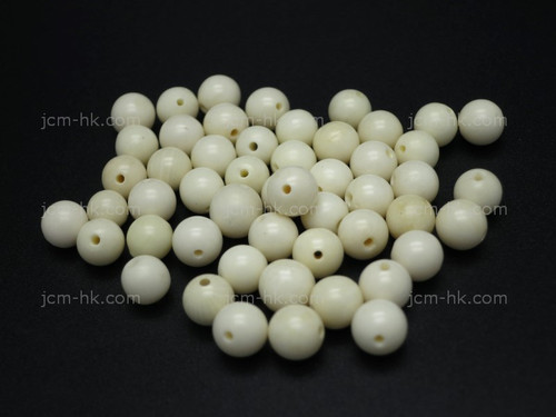 7mm Buffalo Bone Round Beads 25pcs. [z1967]