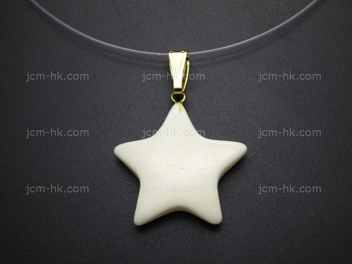 25mm Buffalo Bone Star Designer Bead Pendant [z1703]