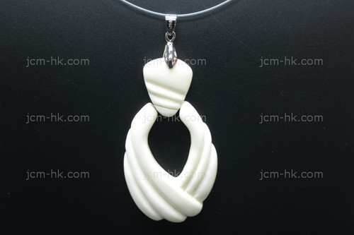 35X60mm Buffalo Bone Dangling Designer Bead Pendant [z1455]