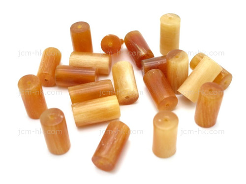 8x14mm Amber Horn Tube Beads 40pcs. [z2057]